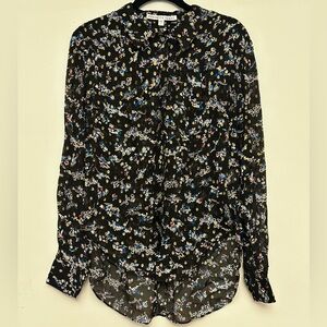 Equipment Black Multicolor Floral Button-Down Shirt
